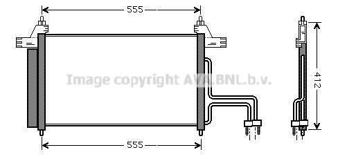 Радиатор кондиционера (Конденсатор) AVA COOLING FT5253D (фото 1)