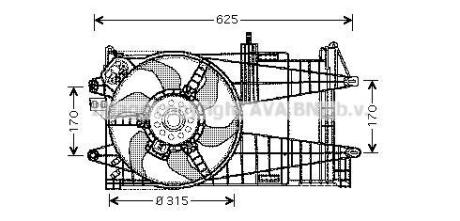Вентилятор радиатора охлаждения AVA COOLING FT7523