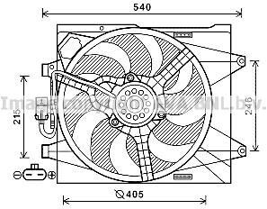 Вентилятор радиатора охлаждения AVA COOLING FT7582