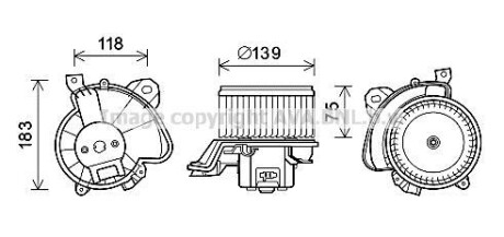 Двигатель вентиляции салона AVA COOLING FT8431