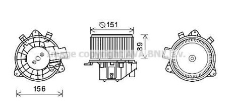 Двигатель вентиляции салона AVA COOLING FT8439