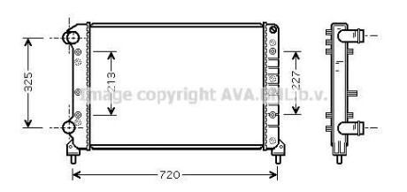 Радиатор охлаждения двигателя AVA COOLING FTA2261