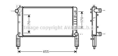 Радиатор охлаждения двигателя AVA COOLING FTA2263