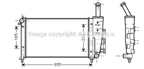 Радиатор охлаждения двигателя AVA COOLING FTA2275