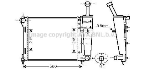 Радиатор охлаждения двигателя AVA COOLING FTA2345