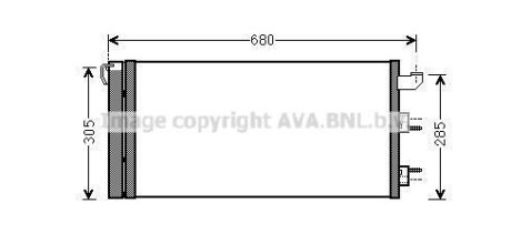 Радиатор кондиционера (Конденсатор) AVA COOLING FTA5406D