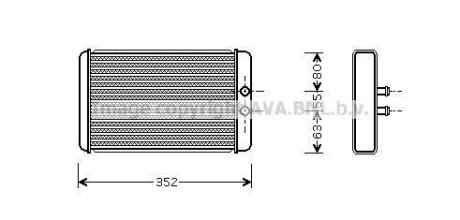 Теплообмінник, система опалення салону CLEVER FIT AVA COOLING FTA6265