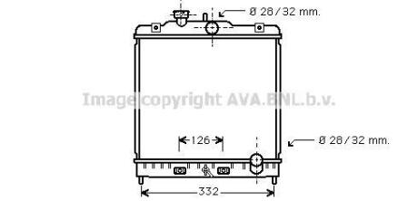 Радиатор охлаждения двигателя AVA COOLING HD2120