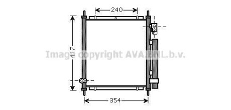 Радиатор кондиционера (Конденсатор) AVA COOLING HD5197D