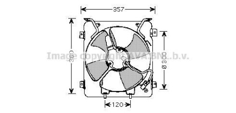 Вентилятор радиатора охлаждения AVA COOLING HD7523