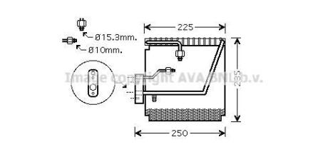 Испаритель кондиционера AVA COOLING HDV198
