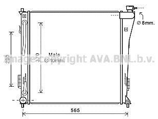 Радиатор, Система охлаждения двигателя AVA COOLING HY2305
