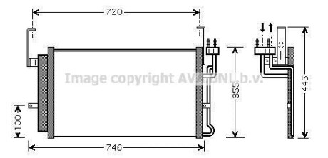 Радиатор кондиционера (Конденсатор) AVA COOLING HY5084D