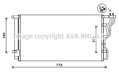 Радиатор кондиционера (Конденсатор) AVA COOLING HY5298D