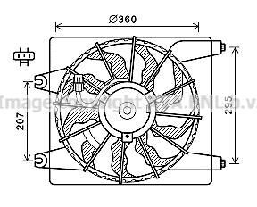 Вентилятор радиатора охлаждения AVA COOLING HY7560