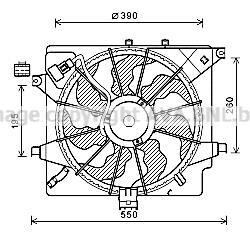 Вентилятор радиатора охлаждения AVA COOLING HY7563