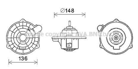 Двигатель вентиляции салона AVA COOLING HY8404