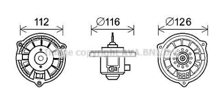 Двигатель вентиляции салона AVA COOLING HY8409