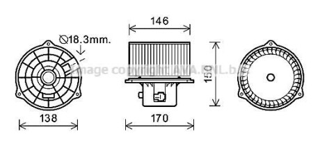 Двигатель вентиляции салона AVA COOLING HY8556