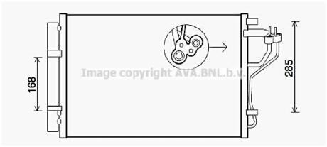Радиатор кондиционера (Конденсатор) AVA COOLING HYA5308D