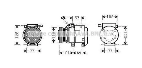 Компрессор кондиционера AVA COOLING HYAK222