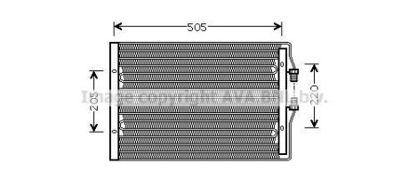 Радиатор кондиционера (Конденсатор) AVA COOLING IV5065