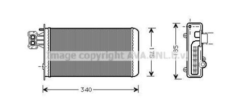 Радиатор отопителя салона AVA COOLING IV6047