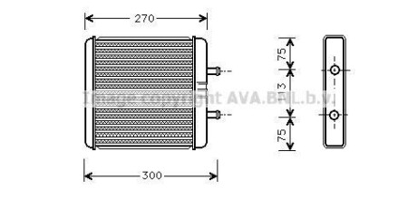 Радиатор отопителя салона AVA COOLING IV6048