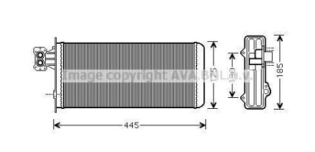 Радиатор отопителя салона AVA COOLING IV6080