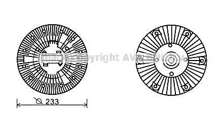Вискомуфта в сборе AVA COOLING IVC102