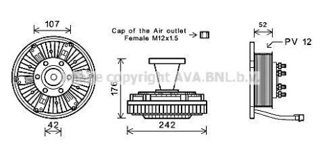 Вискомуфта в сборе AVA COOLING IVC107