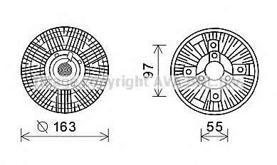 Вискомуфта в сборе AVA COOLING IVC109