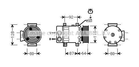 Компрессор кондиционера AVA COOLING JEAK047
