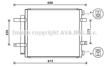 Радиатор кондиционера (Конденсатор) AVA COOLING JR5053D