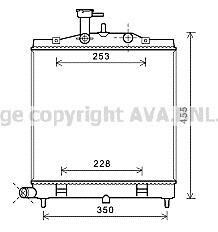 Радиатор охлаждения двигателя AVA COOLING KA2172