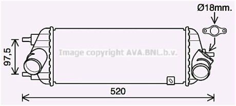 Интеркулер AVA COOLING KA4281