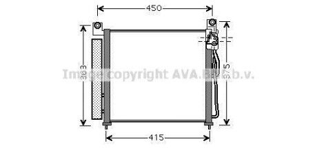 Радиатор кондиционера (Конденсатор) AVA COOLING KA5065D
