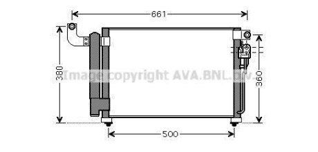 Радиатор кондиционера (Конденсатор) AVA COOLING KA5082D