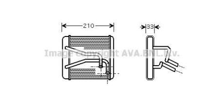 Радиатор отопителя салона AVA COOLING KA6049