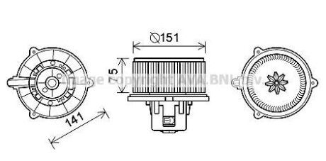 Вентилятор салону AVA COOLING KA8247