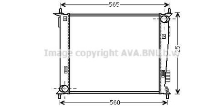 Радиатор охлаждения двигателя AVA COOLING KAA2143