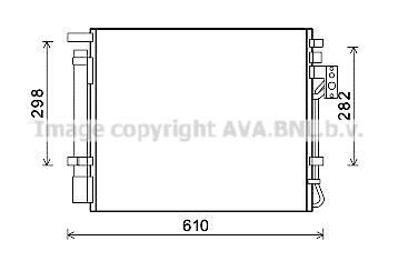 Радиатор кондиционера (Конденсатор) AVA COOLING KAA5149D