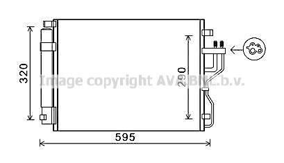 Радиатор кондиционера (Конденсатор) AVA COOLING KAA5151D