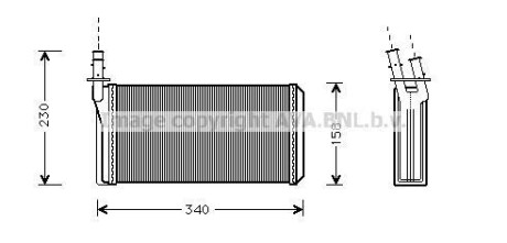 Радиатор отопителя салона AVA COOLING LC6074