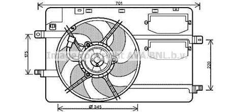 Вентилятор радиатора охлаждения AVA COOLING MC7506
