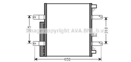 Радиатор кондиционера (Конденсатор) AVA COOLING ME5238D
