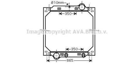 Радиатор охлаждения двигателя AVA COOLING MEA2222