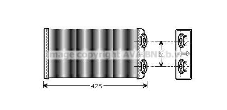 Радиатор отопителя салона AVA COOLING MNA6029