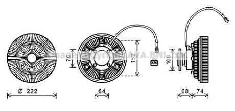 Вискомуфта в сборе AVA COOLING MNC071