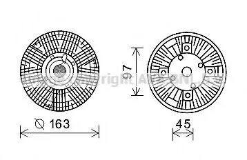 Вискомуфта в сборе AVA COOLING MNC073